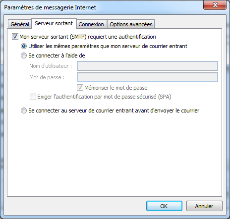 Etape 6 - Configurer un compte de messagerie avec Outlook