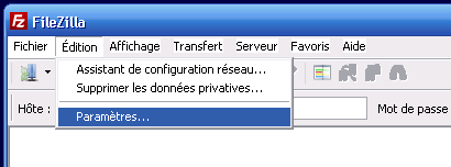 Etape 1 - Configurer le mode actif global avec FileZilla